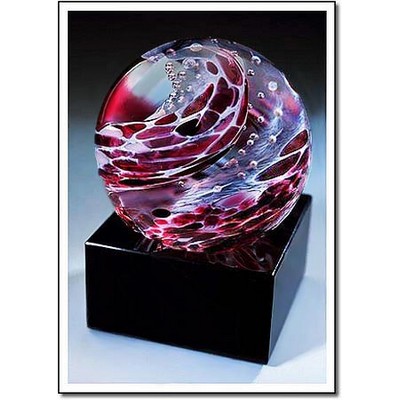 Burgundy Python Sculpture w/o Marble Base (3"x3")