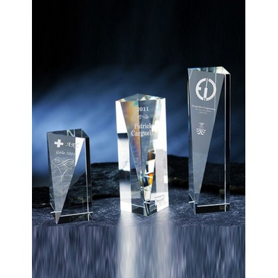 Victory Pillar Optic Crystal Award (2½"x 10")