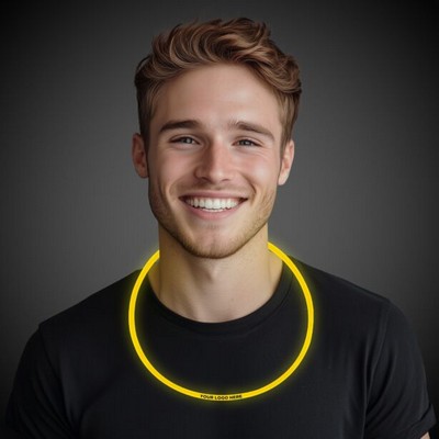 22" Single Color Superior Yellow Glow Necklace
