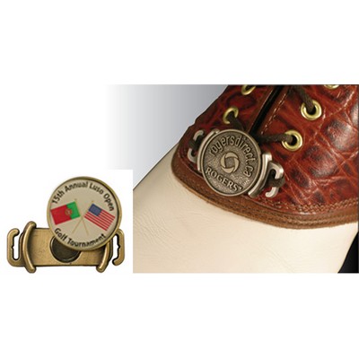 Golf Shoe Marker w/Full Color Ball Marker (1")