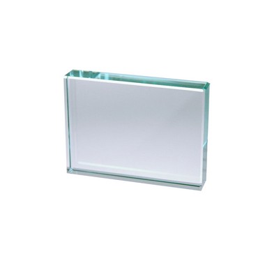 Flat-edge Rectangular Jade Glass Paperweight