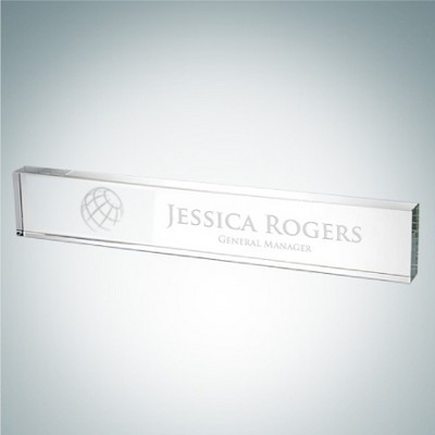 Rectangle Optical Crystal Nameplate