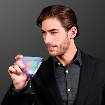 LED Martini Glass with Classy Black Base - BLANK