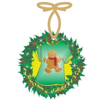 Gingerbread Man Promotional Wreath & T-Shirt Ornament (8 Square Inch)