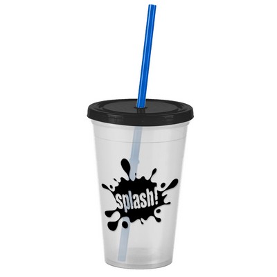 Garyline® Pioneer Insulated Tumbler with Straw - 16 oz.
