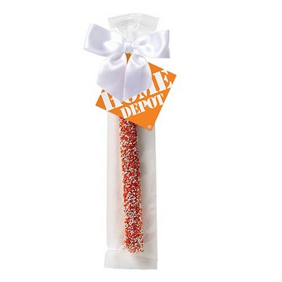 Milk Chocolate Covered Pretzel Rod - Nonpareil Sprinkles