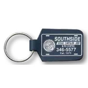 Large Rectangle Natural Leather Glued 2 Sided Key Tags (1 1/2"x3 1/4")