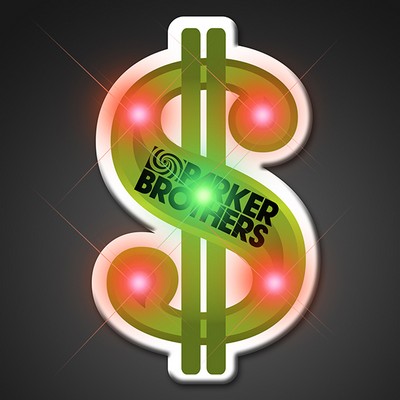Dollar Sign Flashing Pins - PRINTED