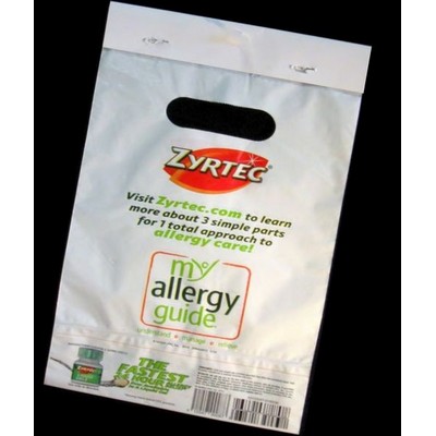 1.25 Mil Bag Header Pack w/Die Cut Handles (9"x12")