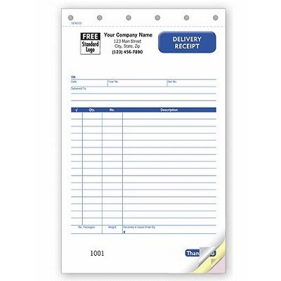 Delivery Receipt Forms (3 Part)