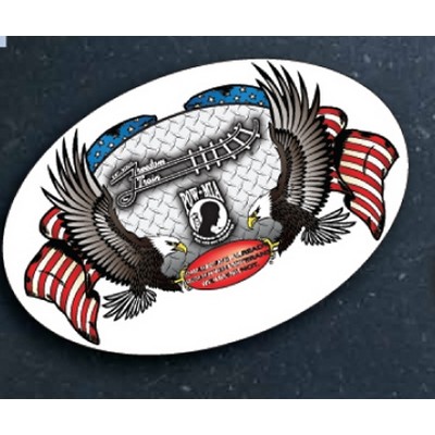 Oval Vinyl Decals 6"x4"