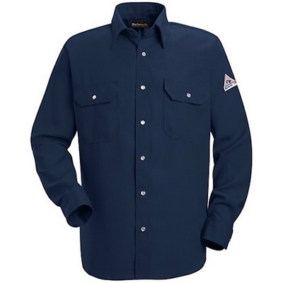 Bulwark™ Men's Snap-Front Uniform Shirt - Navy Blue
