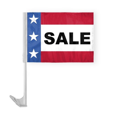 Patriotic Sale Car Flags 12x16 inch