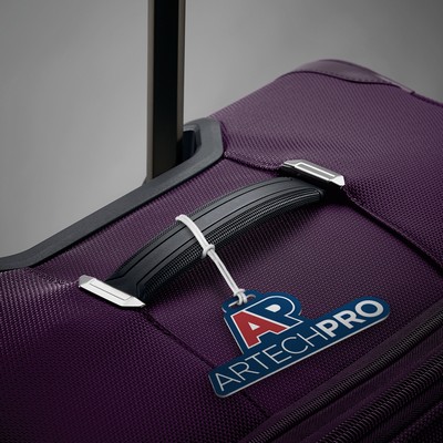 Extra Thick Plastic Custom Tag .060 white styrene 7.1 to 12 sq/in, Full Color with 9" Loop