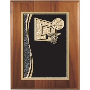 Cherry Plaque 6" x 8" - 4" x 6" "Basketball" Plate - Headline Design