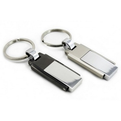 1 GB Keyring w/Chrome Steel Swivel USB Drive