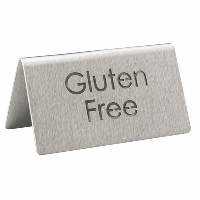 Laser Cut Stainless Steel ID Table Tent (Gluten Free)