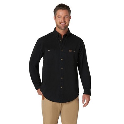 Wrangler® RIGGS Workwear® Men's Black Long Sleeve Twill Work Shirt