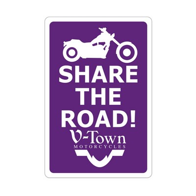 Rectangle Sticker | Round Corners | 5 1/2" x 8 1/4" | White Static | Static Back | Screen