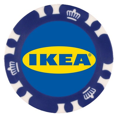 Poker Chip Magnet with Ball Marker holder (Laminated Decal on one side)