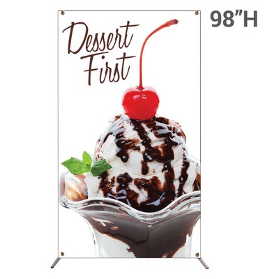 Hopper Adjustable X Style Banner Stand (Large)