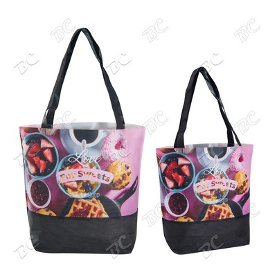 Two Tone Sublimated Design Tote Bag