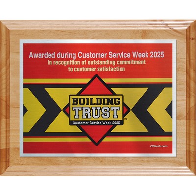 Choice of Digi-Color Plate on Deluxe Genuine Red Alder Board (9" x 12")