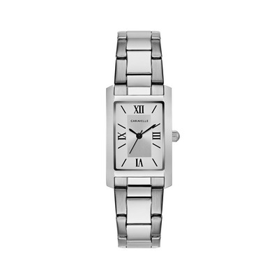 Caravelle Ladies Bracelet Watch w/Rectangle Dial