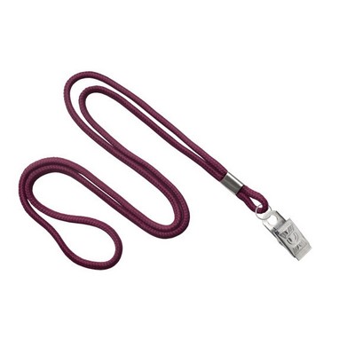 1/8" Blank Lanyard w/Bulldog Clip (Maroon Red)