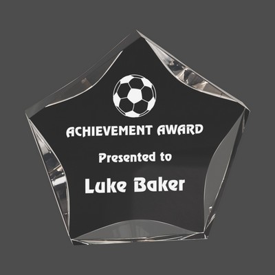 Black/Clear Luminary Star Acrylic Award (7")