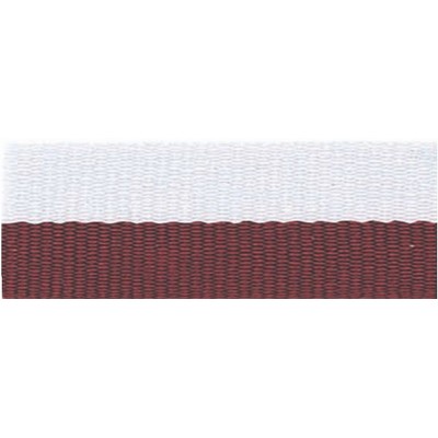 Maroon/White Neck Ribbon w/Snap Clip (7/8")