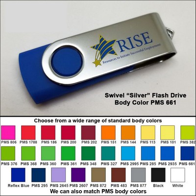 Swivel Flash Drive - 1 GB Memory - Body PMS 661