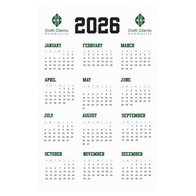 Wall Calendar - 11"x17"