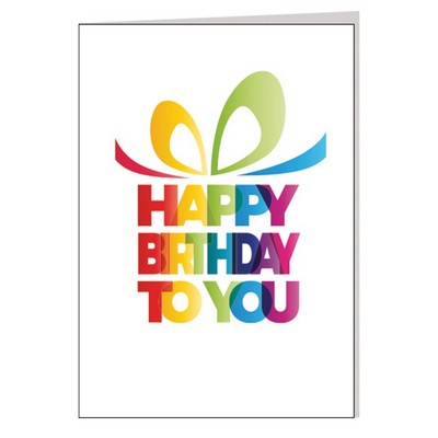 Rainbow Birthday Greeting Card with Free Song Download