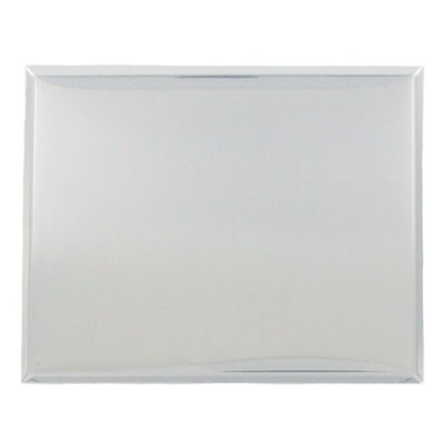 Embossed Silver Aluminum Plate w/Beveled Border (2-5/8" x 3¼")