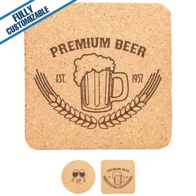 Round Cork Coaster (4")