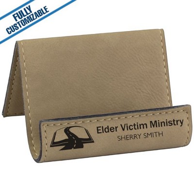 Light Tan Leatherette - Holder/Easel