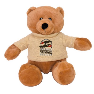 11" Sammy Bear w/Hand Knit Embroidered Sweater