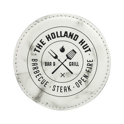 Leatherette Round Coaster