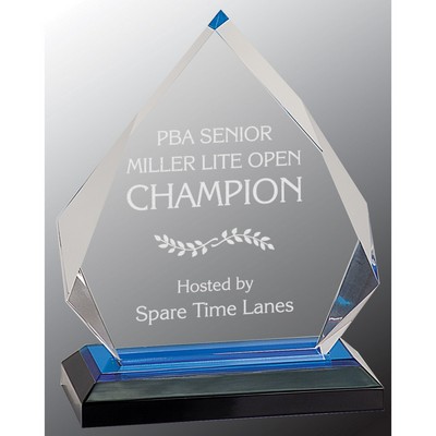 5 1/4" x 6 3/4" Blue Diamond Impress Acrylic Award