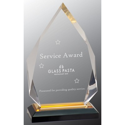 5 1/4" x 8 3/4" Gold Diamond Impress Acrylic Award