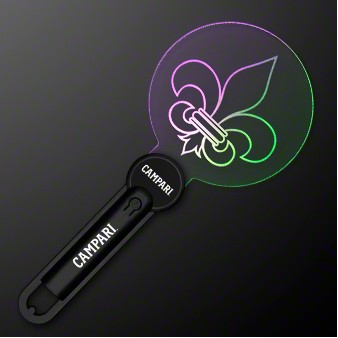 Fleur de Lis Mardi Gras LED Light Wand - PRINTED