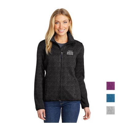 Port Authority® Women's Sweater Fleece Embroidered Jacket