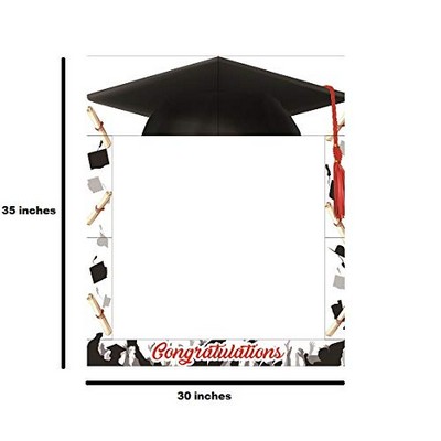 'Grad Cap' Graduation Themed Party Photo Frame Prop, 35 X 30"