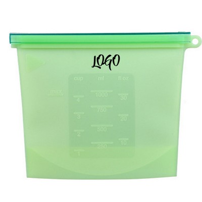 Silicone Food Pouch with Plastic Slider