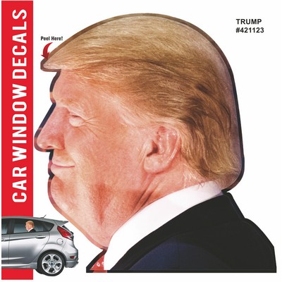 Donald Trump Ride-Along Car Mesh Head|Left Window Peel Off