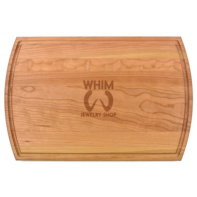 10 1/2" x 16" x 3/4" Cherry Cutting Board with Juice Groove