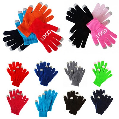 Smart Phone Acrylic Touch Screen Knit Gloves