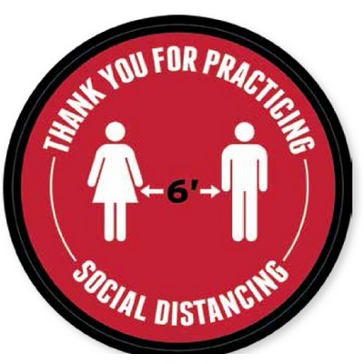 6' Apart Floor Decal (24"x24")