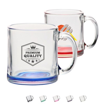 13 oz. Clear Glass Coffee Mugs w/ Custom Imprint Tea Cups
